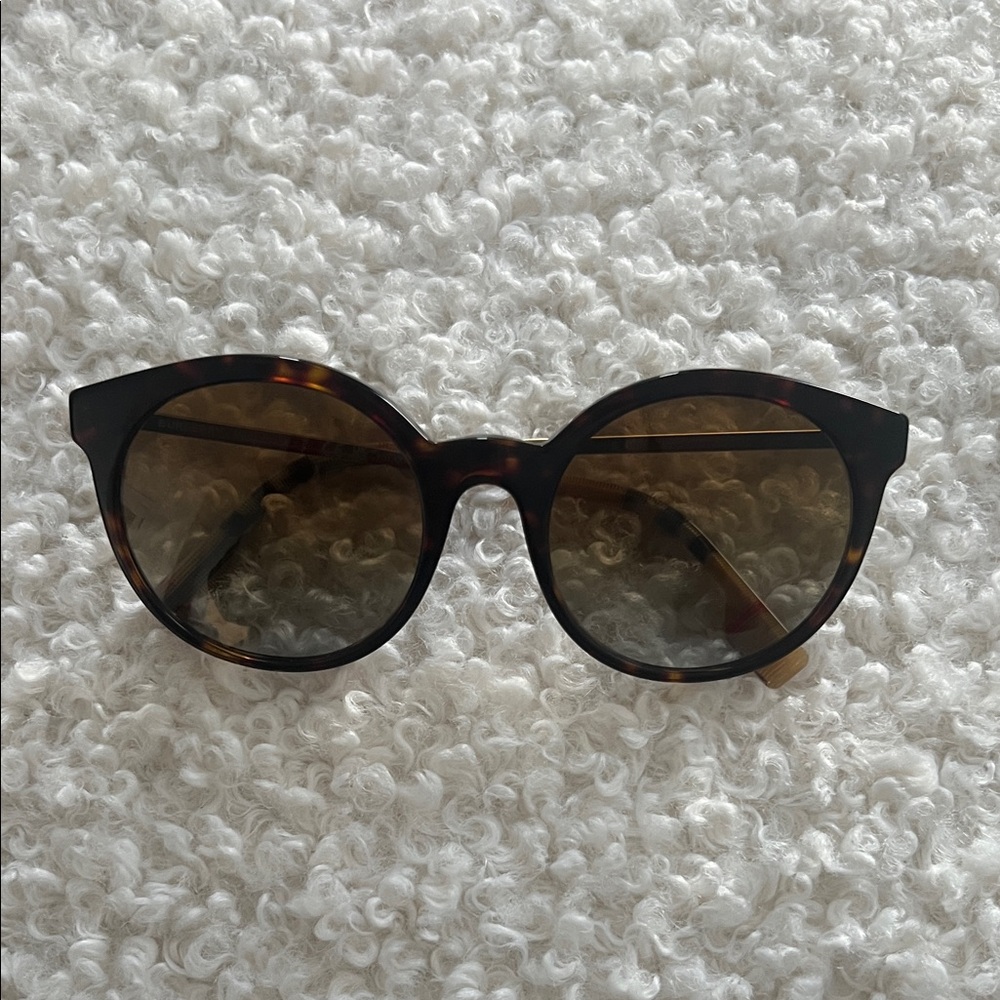 Burberry Brown Leather Glasses Case